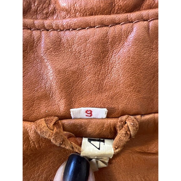 VINTAGE 70'S Crae Caryle San Francisco Leather Three Button Blazer Jacket S - Picture 13 of 15